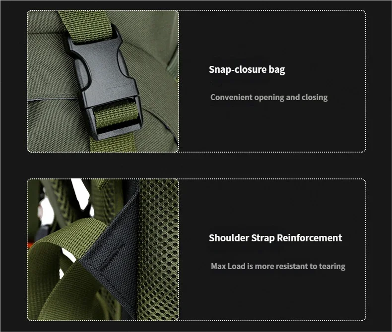 40L Travel Tactical Backpack Men Women Outdoor Travel Cycling Large Capacity Waterproof Lightweight Weight-Lifting Hiking Bag