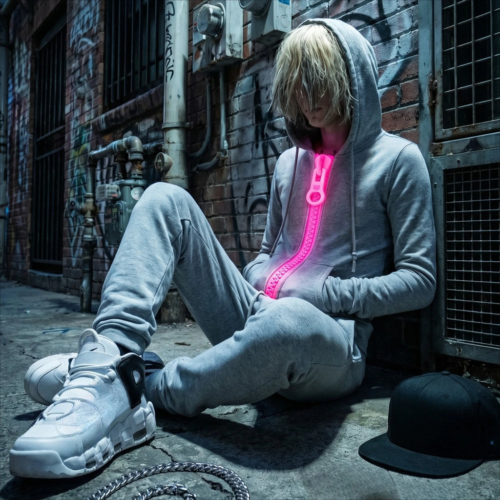 Y2K New Fashion Light Gray Hoodie Women Harajuku Casual Short Sweatshirt Large Zipper Decoration Hoodie Goth Sexy Slim Fit Tops