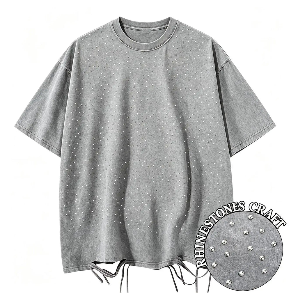 Solid Washed And Distressed T Shirt Men Trendy Loose Holes Clothes Summer Breathable Fitting Pure Cotton Soft Unisex T-Shirt