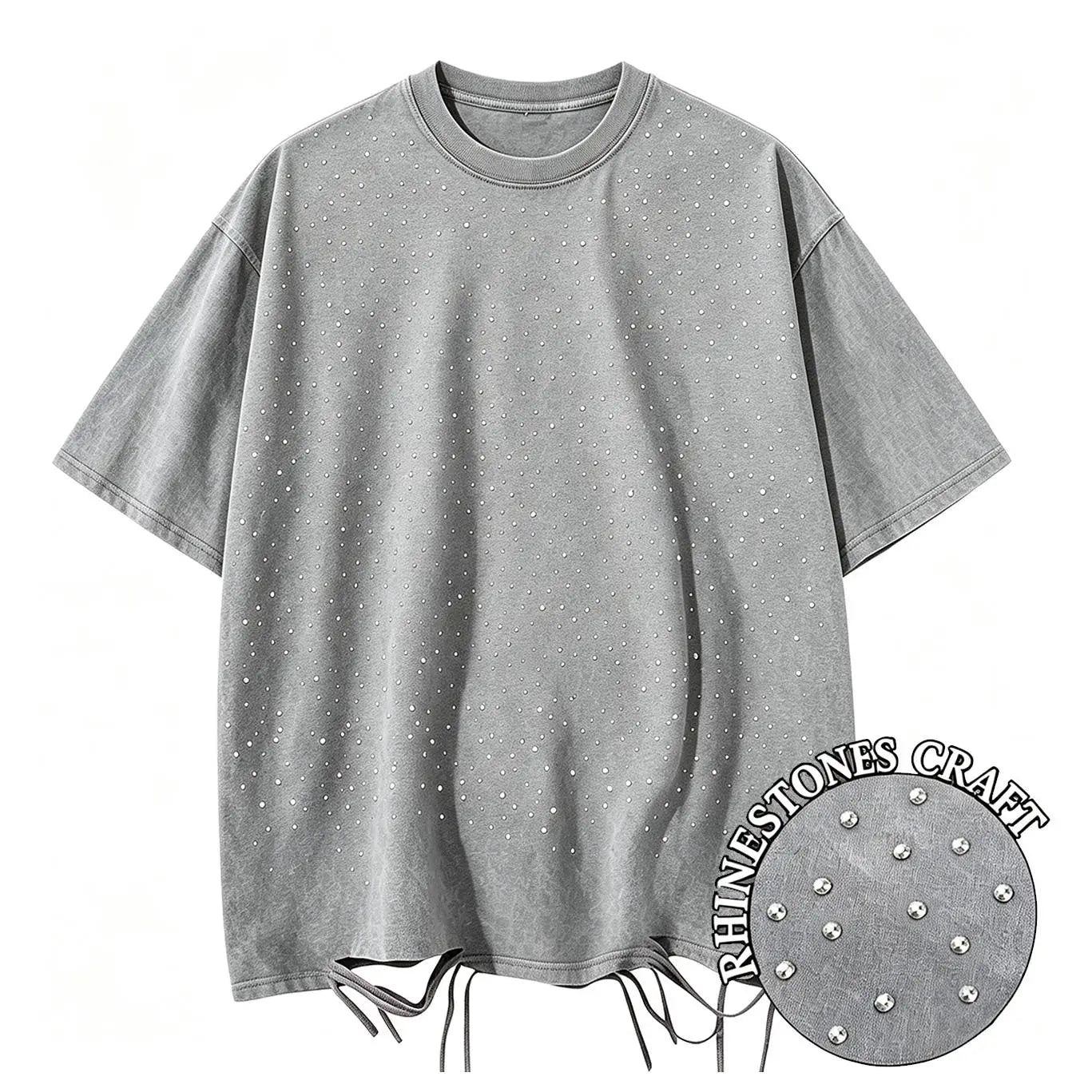 Solid Washed And Distressed T Shirt Men Trendy Loose Holes Clothes Summer Breathable Fitting Pure Cotton Soft Unisex T-Shirt