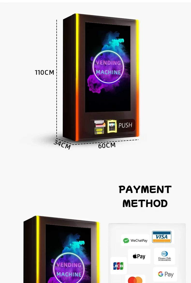 Wall-installed Self-service Kiosk 32 Inch Touchscreen All-in-one Payment Tcg Game Card Vending Machine for Airport Lounge Custom