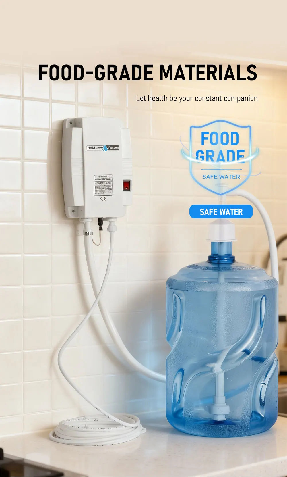 Electric Bottled Water Dispenser Pump Automatic Water Pump System Food Grade Durable Water Jug Pump Dispenser for Coffee Machine