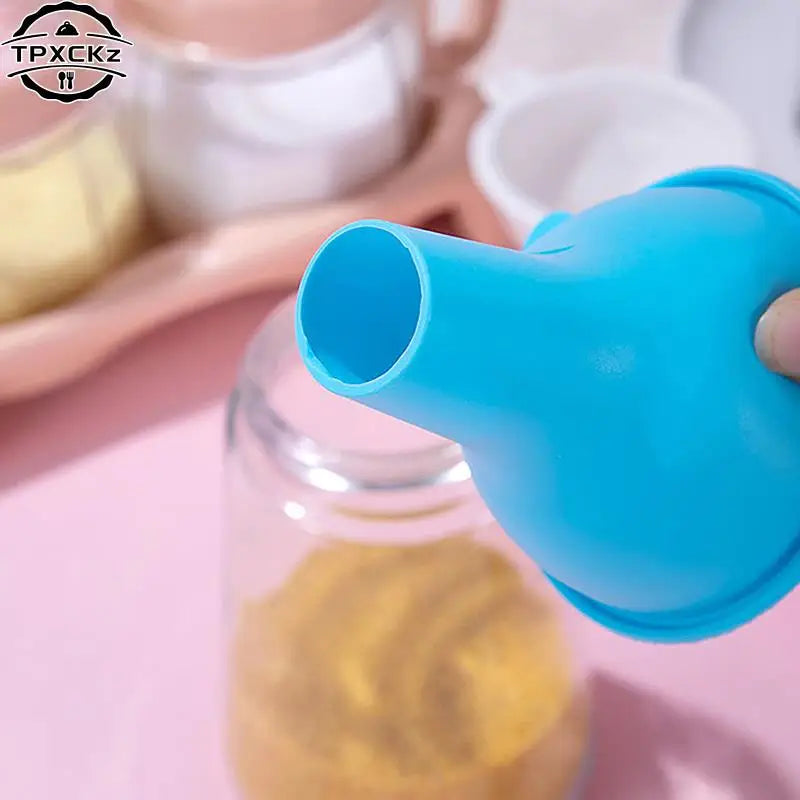 Silicone Wide-mouth Funnel Milk Powder Bean Funnel Large-caliber Multi-function Wine Leak Oil Leak Kitchen Gadgets Accessories