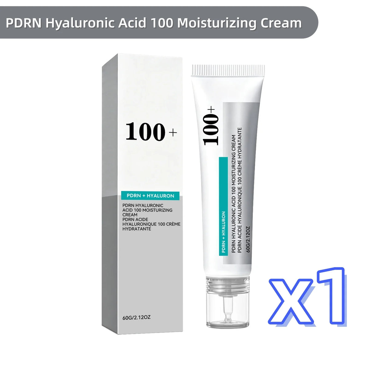 PDRN Hyaluronic Acid 100 Moisturizing Cream,Face Moisturizer With Sodium DNA,Activate Facial Collagen Enhance Skin Elasticity