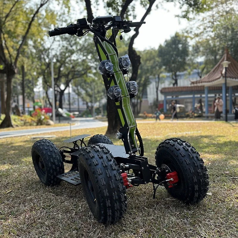 High-Speed Foldable Electric Patrol Car High-Power 200kg Max Load Big Foot Design 20km All-Terrain ATV Four-Wheel Scooter