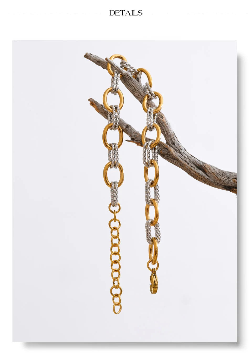 Yhpup Stainless Steel Metal Handmade Chain Statement Necklace Bracelet 2026 PVD Plated Waterproof Popular Statement Jewelry