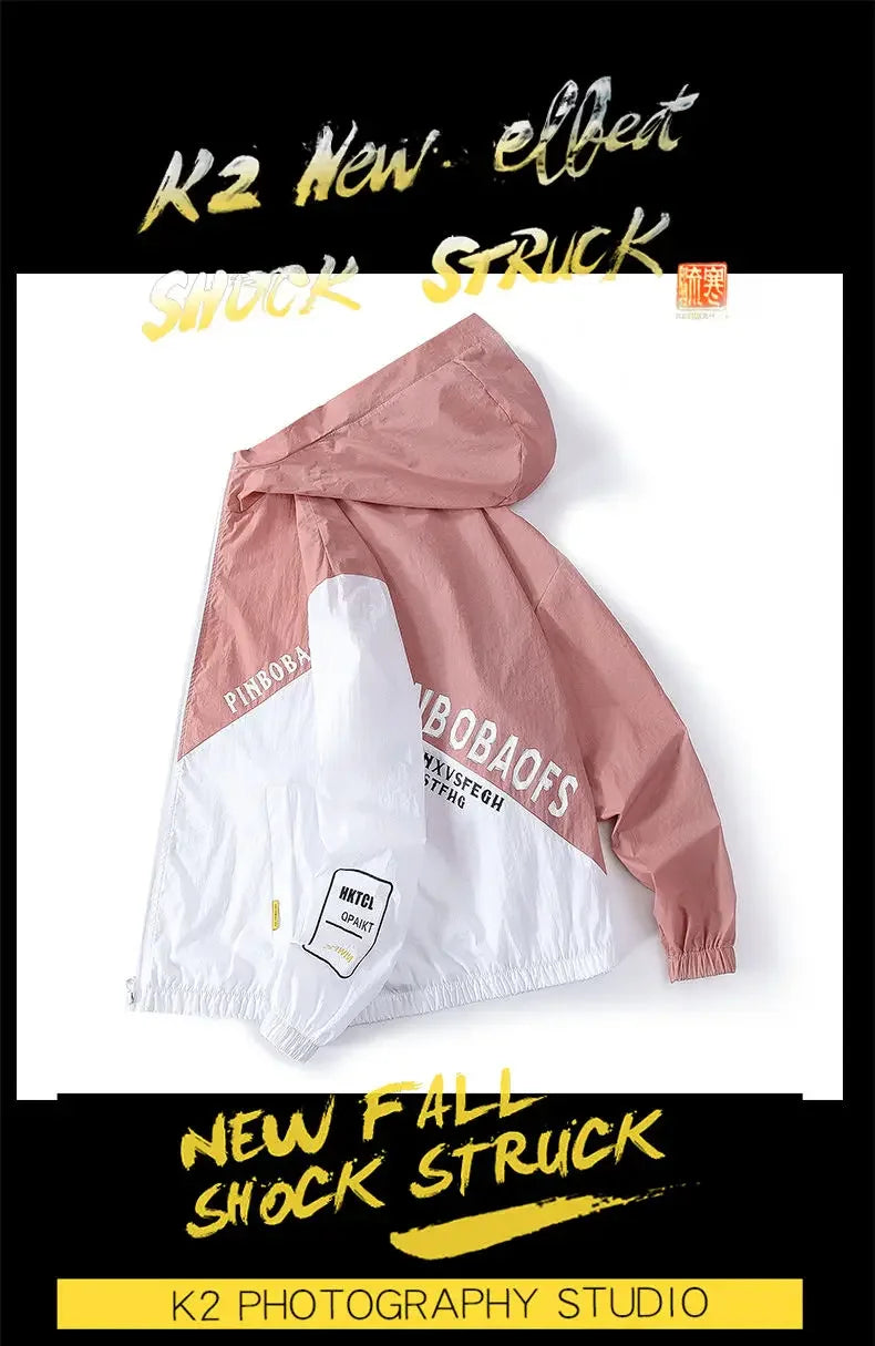 Men's Sunscreen Jacket Summer High Quality Casual Windbreaker Jacket Breathable Waterproof Outdoor Jacket Sunshine Proction