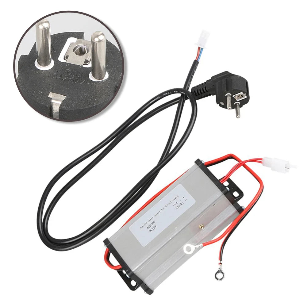 220V/230V to 12V Power Adapter for Diesel Air Heater with For 5KW 8KW Compatibility Suitable for Caravan RV Garage Use