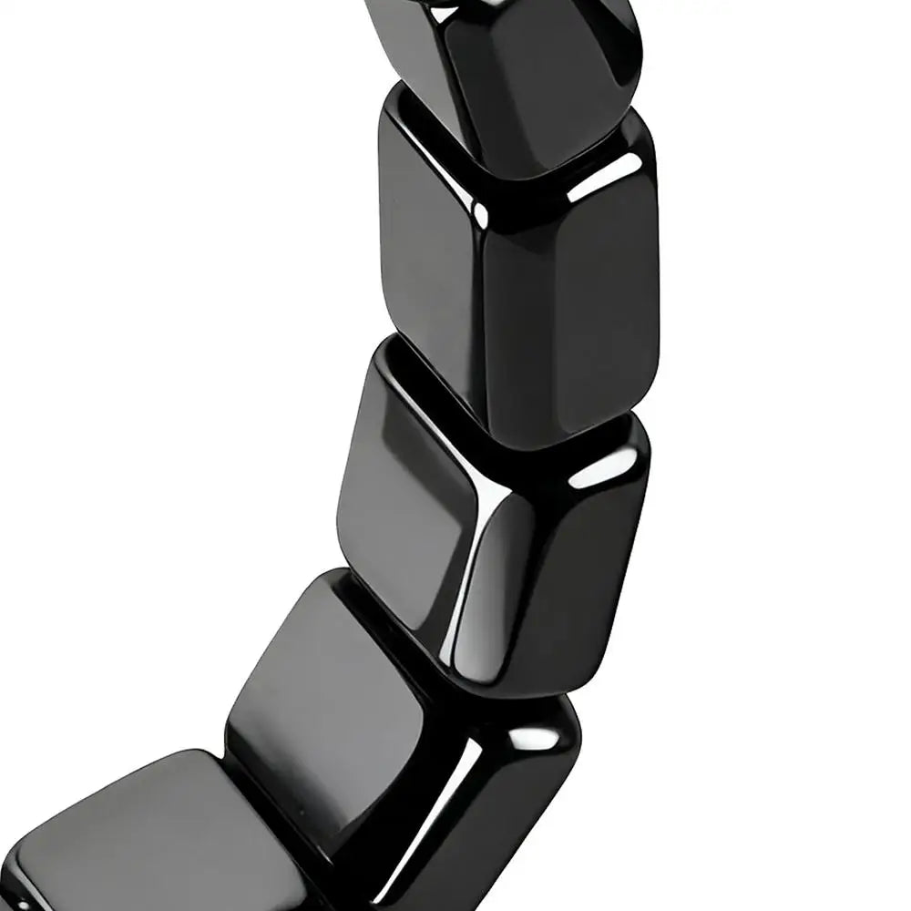 Black Natural HematiteBracelet For Men Reclaim Jewellery Wrist HematiteStone Beaded Healing Bracelet Edge Confidence For Men