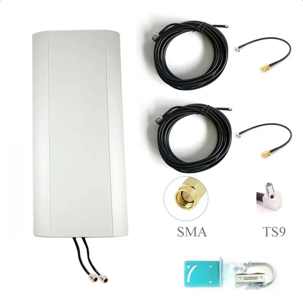 High Gain 5G 4G LTE Outdoor Enhanced Antenna 2X14dBi Dual Polarized MIMO Waterproof Antenna For Router Wireless Access Point