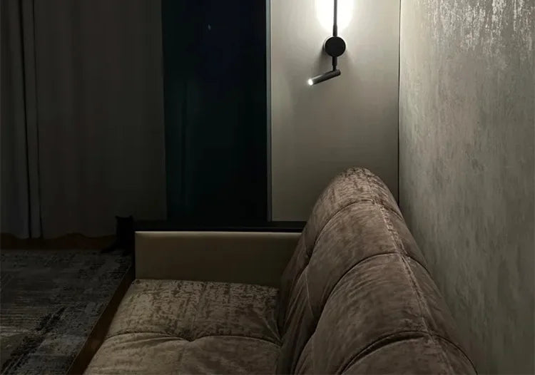 Modern LED Wall Lamp with Switch Bedroom Light Stairs Hallways Living Room Nordic Art Background Decor Black Lights Bathroom