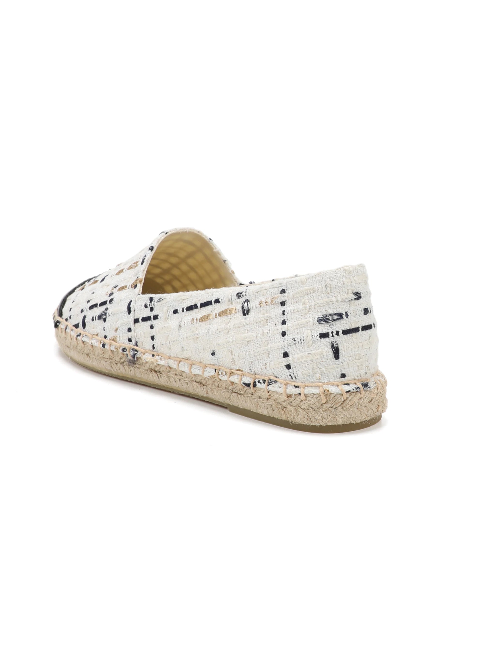 White espadrilles for women flat closed toe shoes