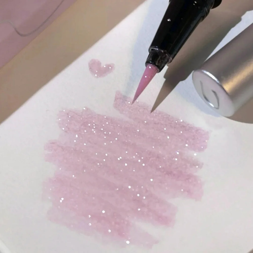1Pc Glitter Eyeshadow Pen Matte Purple Diamond Eyeliner Pen Waterproof Highlight Brighten Silkworm Makeup Pencil Shiny Eyelids