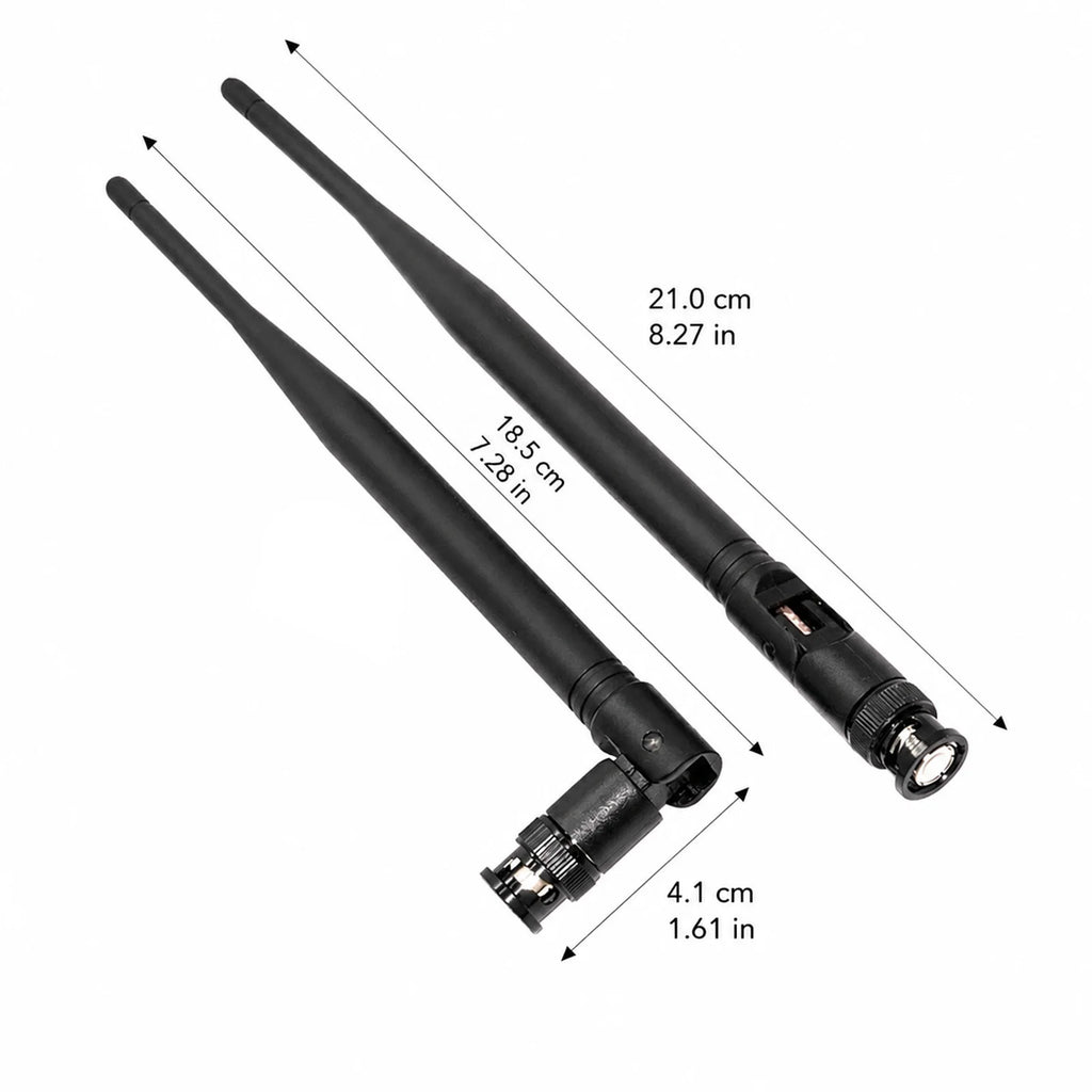 2Pcs/Set BNC Male Antenna Wireless Microphone Receiver Antenna UHF 500MHz-900MHz 3dBi Gain Amplifier Signal Antenna 215mm Length