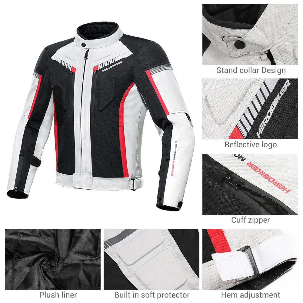 Men's Motorbike Anti-Fall With EVA Protection﻿ Best Selling Motorcycle Jacket Racing Jacket Waterproof Wearable Moto Winter