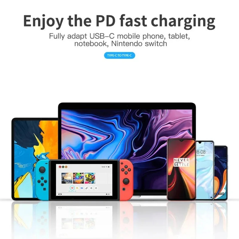 PD 60W USB C to Type C Fast Charging Cable for  iPhone 11 13 14 15 16 Pro Max 12 Mini 6 7 8 Plus XS XR iPad USB A MFi Certified