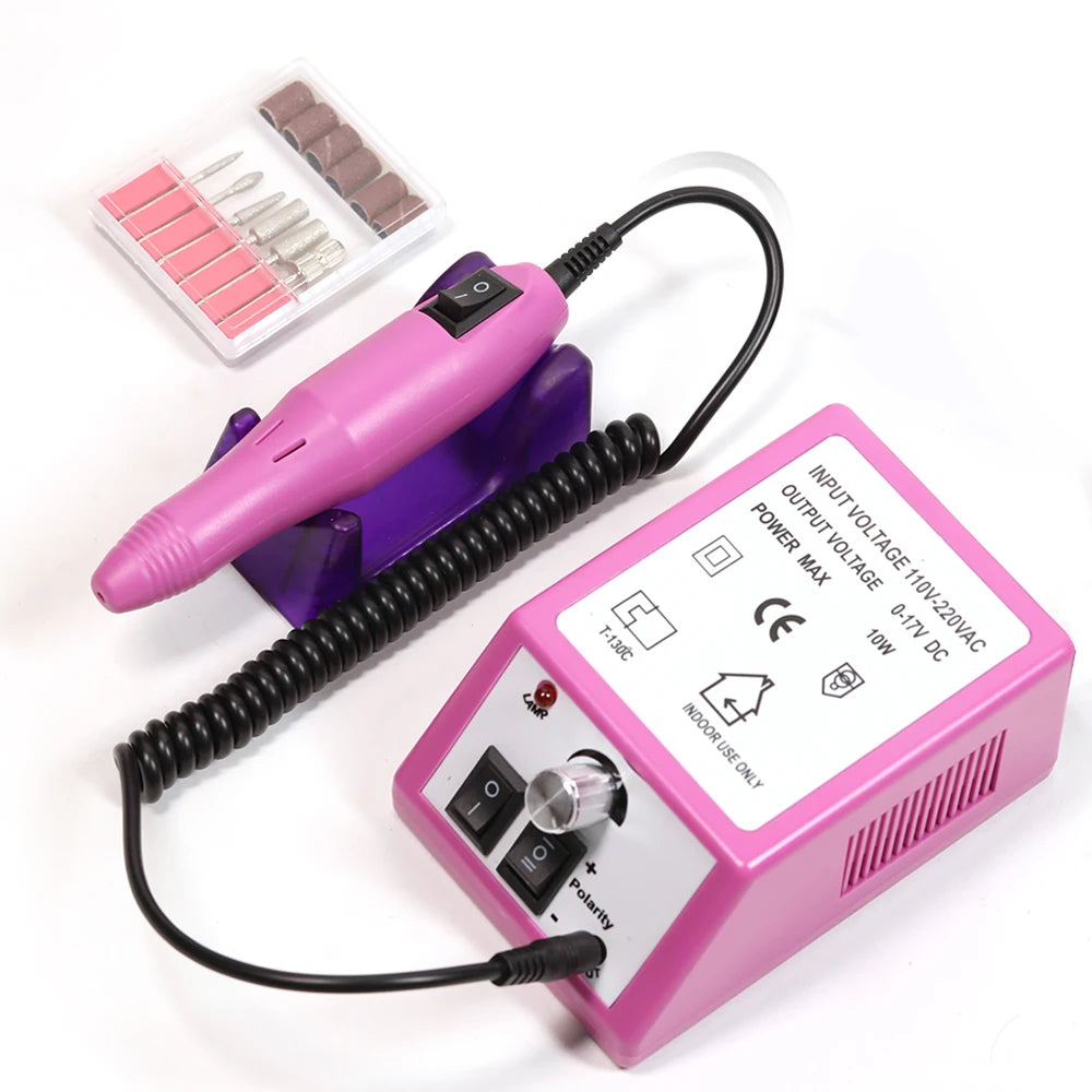 20000RPM Professional Nail Drill Machine Set Nail Files Drill Bits Gel Polish Remover Tools Low Noise Cutters Nail File Kit