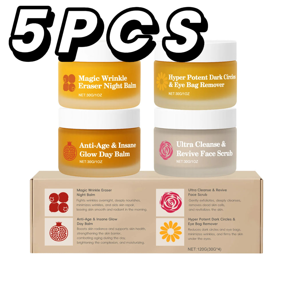 Korean 4in1 Day Night Facial Cream Set Remove Fine Line Shrink Pore Strengthen Firming Lasting Brighten Day Night Eye Care