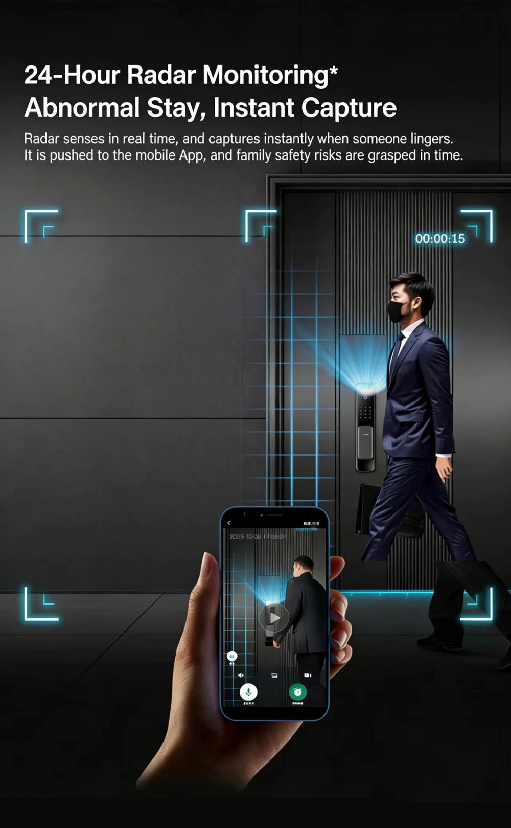 Bosch EL600VF Smart Lock 3D Face Recognition Fingerprint Password Security Electronic Lock for Entrance Doors Anti-Theft Door