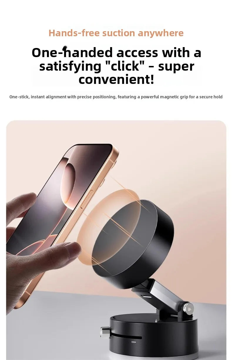 Magnetic Phone Stand Compatible with iPhone 12 13 14 15 16 MagSafe & Android, Adjustable 360° Rotating Desktop Holder, Strong Ma