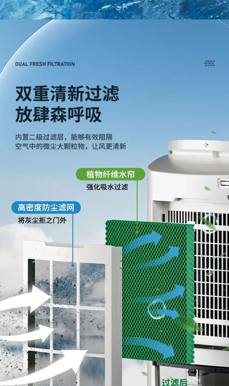 Portable Powerful Cooler: Cooling and Heating Dual-Use. For Home, Office, Dormitory. mini air conditioner