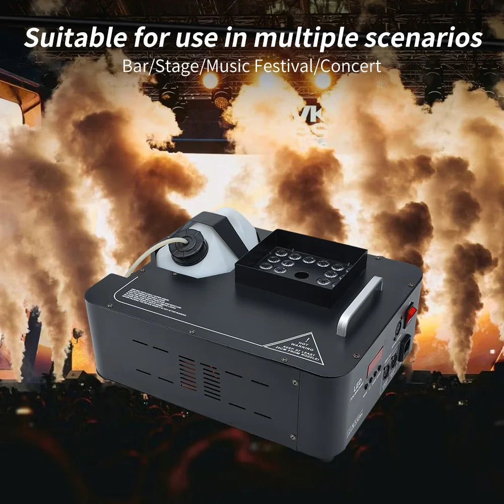 1500W Remote Control 24x9W RGB 3in1 Fog Machine DMX Controller for DJ Club Patry KTV Concert Weeding