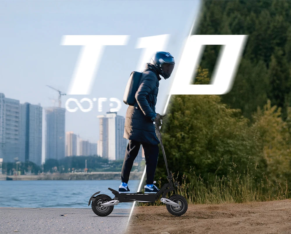 OOTD T10 Electric Scooter 500W Motor 48V13AH Battery City Off-Road Electric Scooter Adult 11 Inch Foldable Electric Scooter