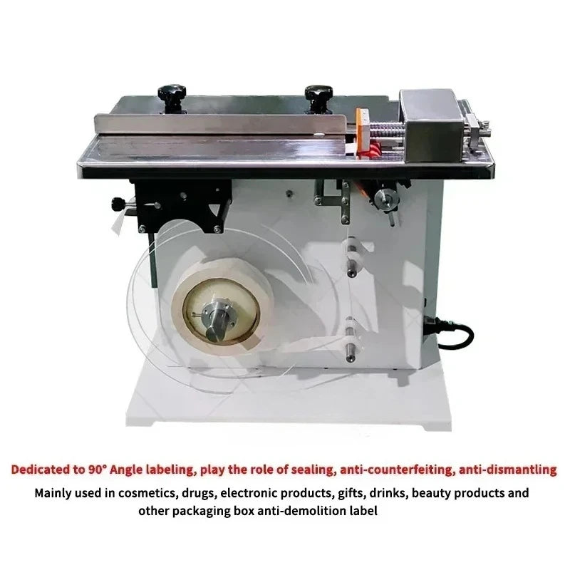 Semi‑Automatic Box Corner Labeler Anti‑Counterfeit Seal Sticker Applicator for Transparent Self‑Adhesive Label