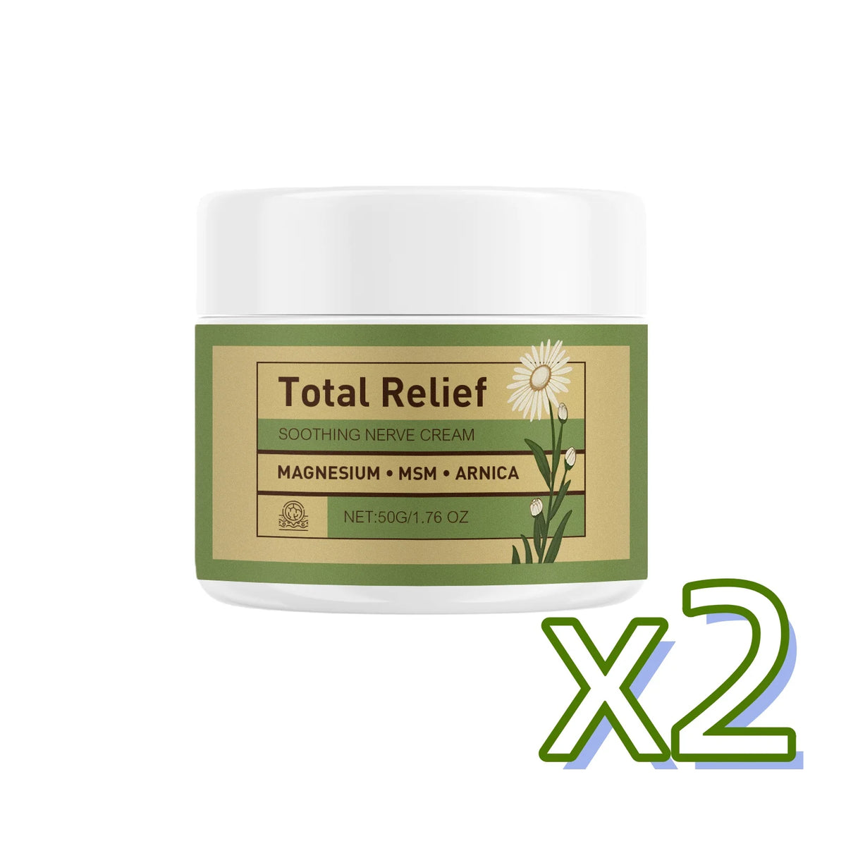 Total Relief Magnesium Soothing Cream Relieve Nerves Tension Reduce Muscle Discomforts Daily Joint Care Fast Absorb Body Cream