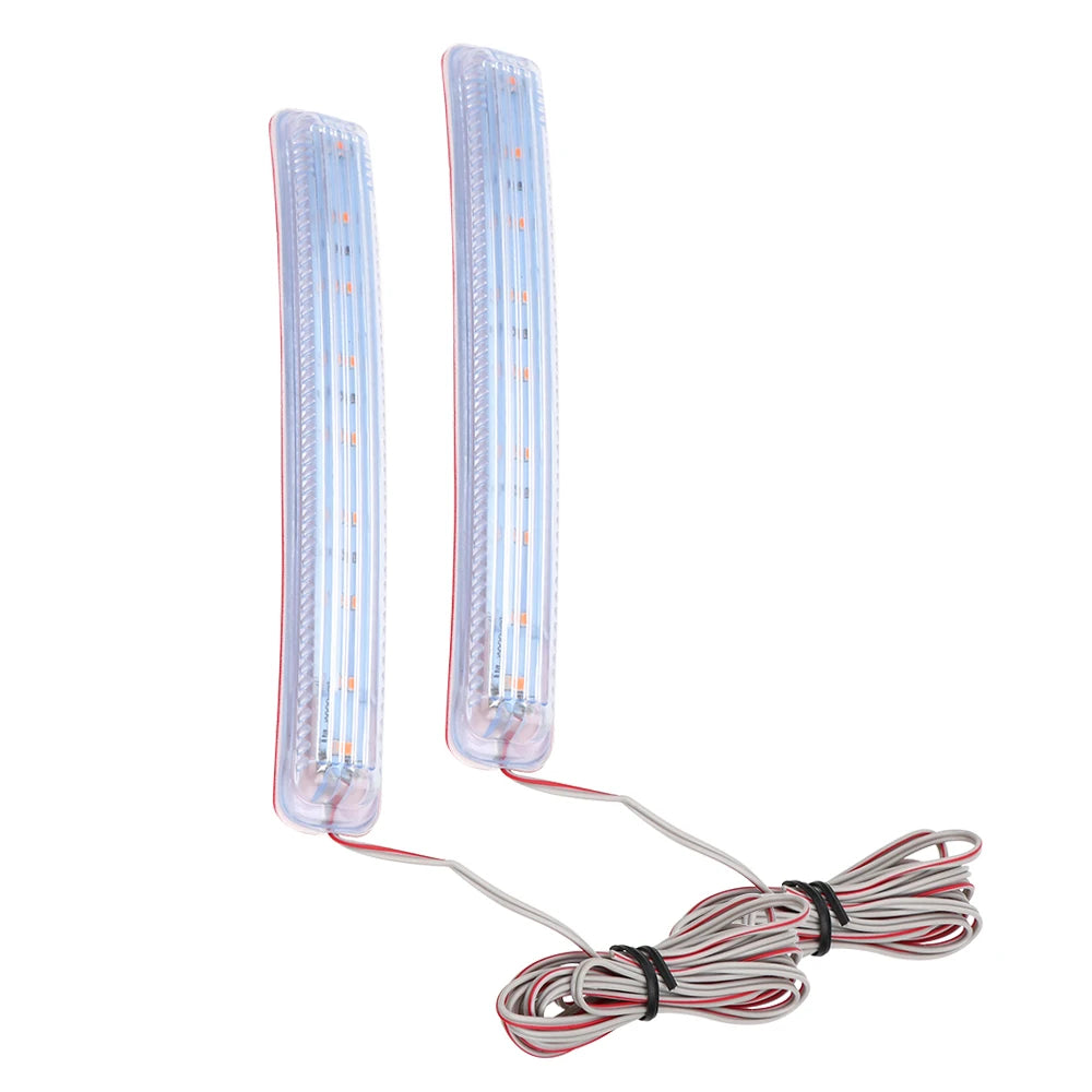 LED Car Light Source Yellow Soft 8 SMD FPC Turn Signal Light Amber Universal Flashing Indicator Lamp 2PCS Auto Rearview Mirror
