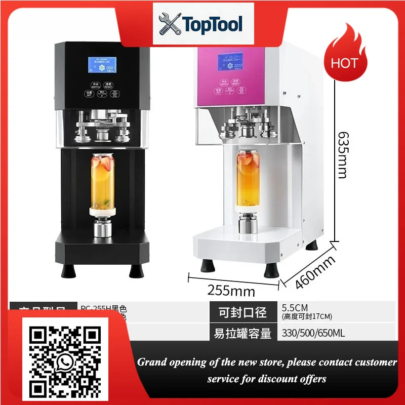 can sealing machine, milk tea automatic commercial plastic can beverage can sealing machine, beverage cup sealing machine
