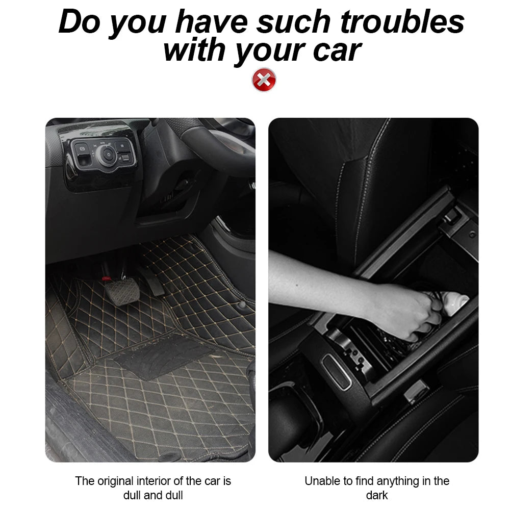 LED Car Mini Touch Light USB Charging Portable Auto Roof Ceiling Reading Night  Lamp Wireless Car Decoration Ambinet Light
