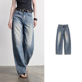 TOYOUTH Women Denim Jeans 2026 Summer New High Waist Curved Knife Pants