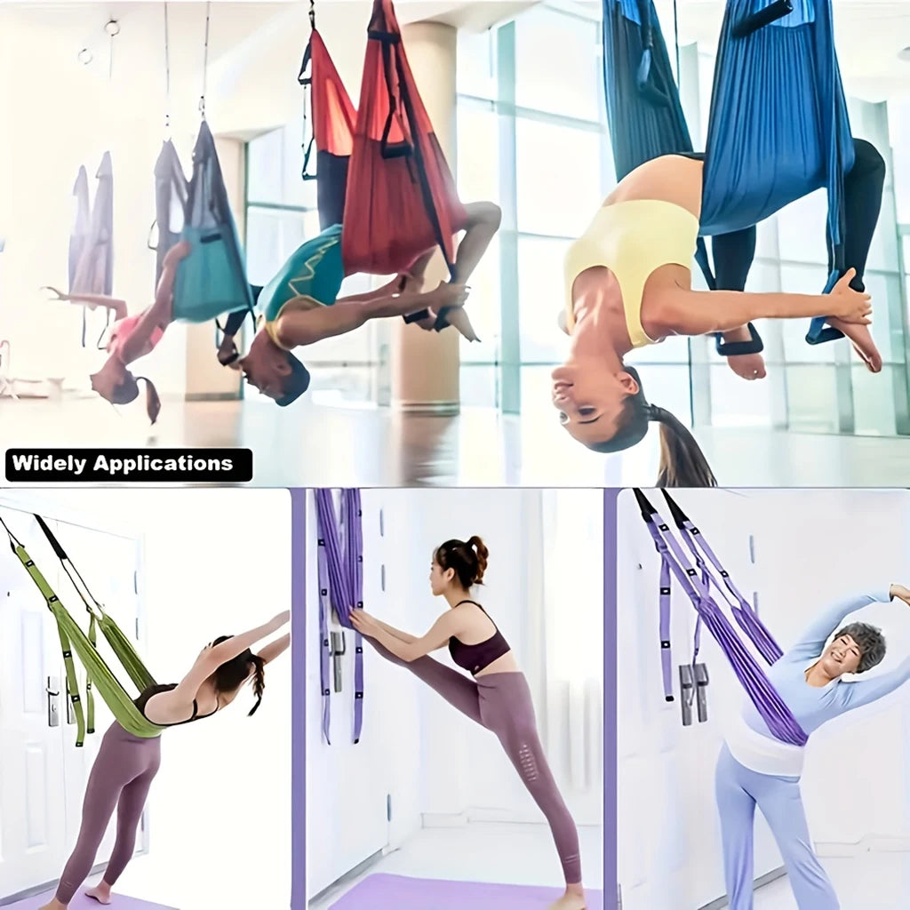 Yoga Strap Stretch Band Fitness Hanging Rope Universal Back Leg Belt for Backbend Split Handstand Home Inversion Training Hammoc