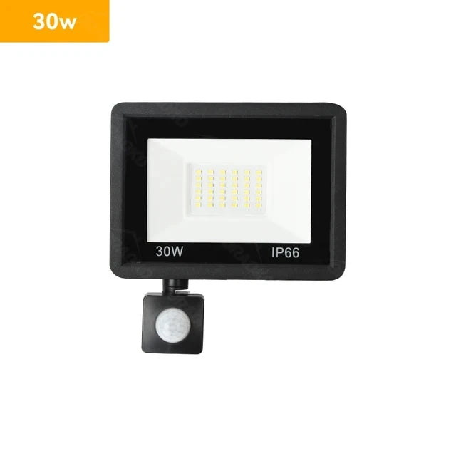 Led Spotlight With Motion Detector Outside Waterproof 220V 10W 20W 30W 50W 100W Street Ice Lamp Led Projector Lighting Focus