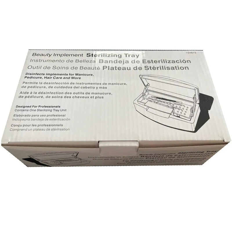 Nail Art Tools Sterilizer Tray White Sterilization Box Disinfection Container Manicure Tools for Salon Nails Accessoires
