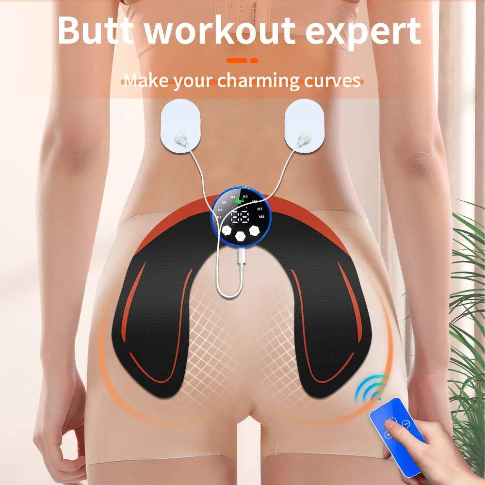 Wireless EMS Body Sculptor With Rechargeable Dual Channel Muscle Toner Butt Trainer 29 Levels 8 Modes For Home And Gym Workout