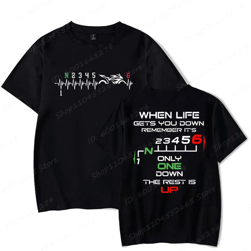 1N23456 Motorcycle Speed Graphic Print T-Shirts Summer Men's T Shirt Clothing Streetwear Short Sleeve Funny Motorcycle Shirts