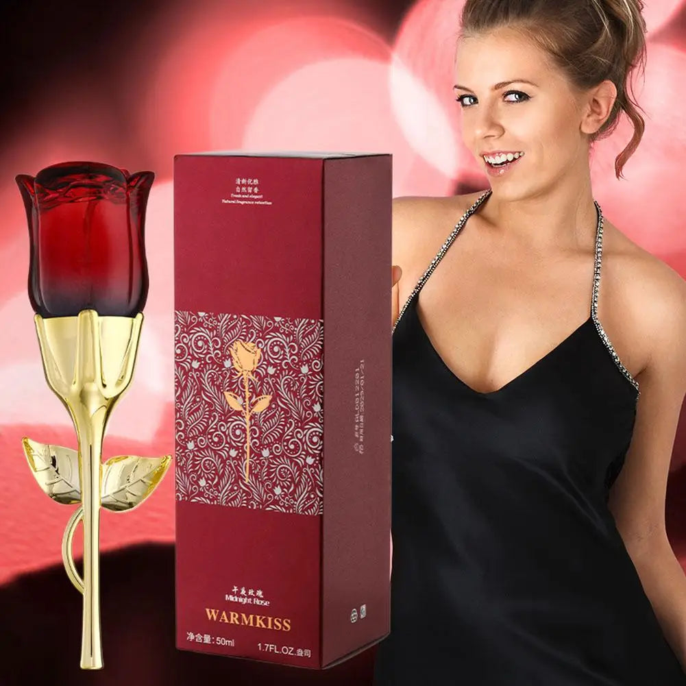 50ML Midnight Rose Perfume for Women - Long-Lasting Floral Fresh Elegant Body Spray Pheromone Gift Charming Light Fragrance