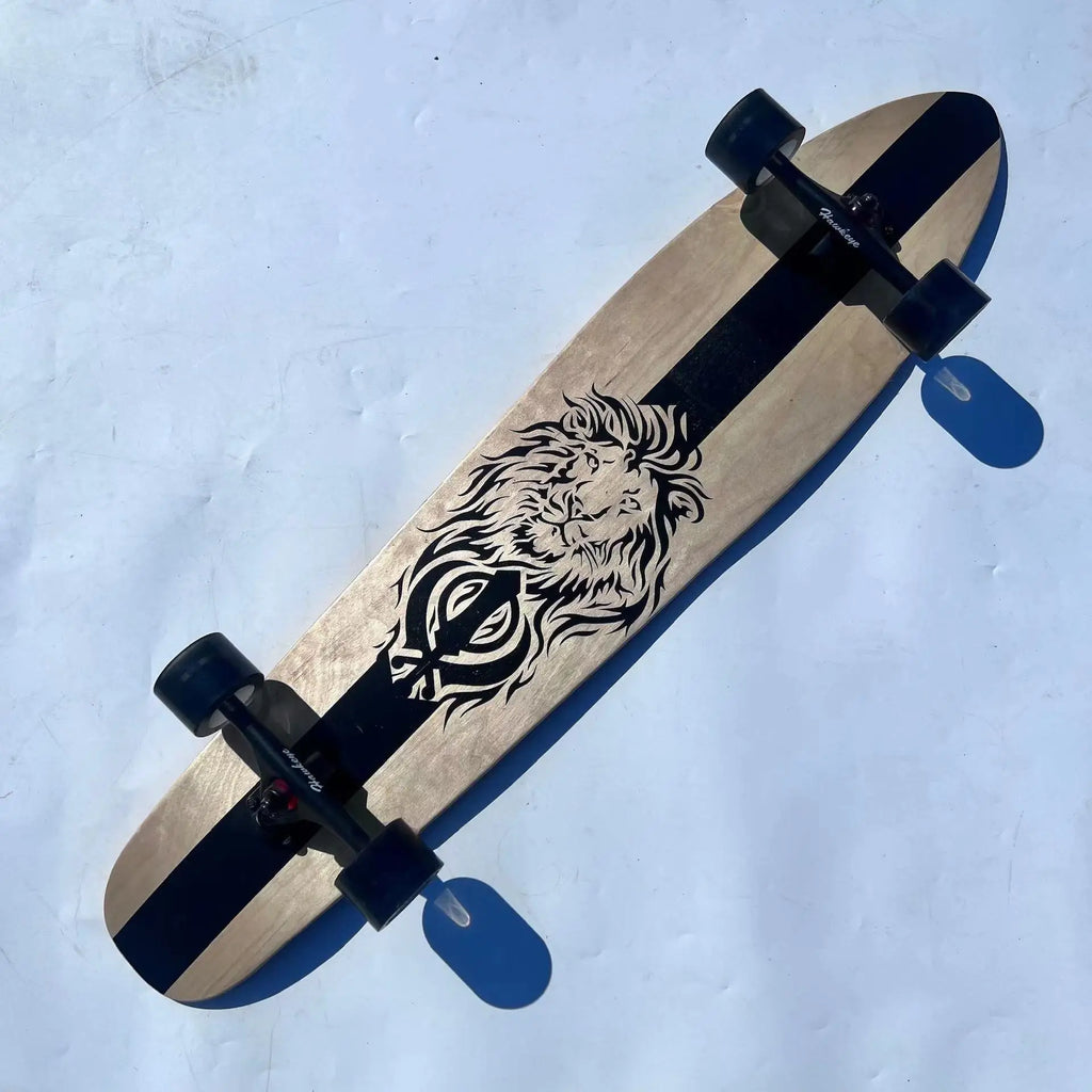 42 Inch Longboard Skateboard Complete Cruiser Single Kicktail Maple Wood for Adults Teens Beginners Dancing Street Sports