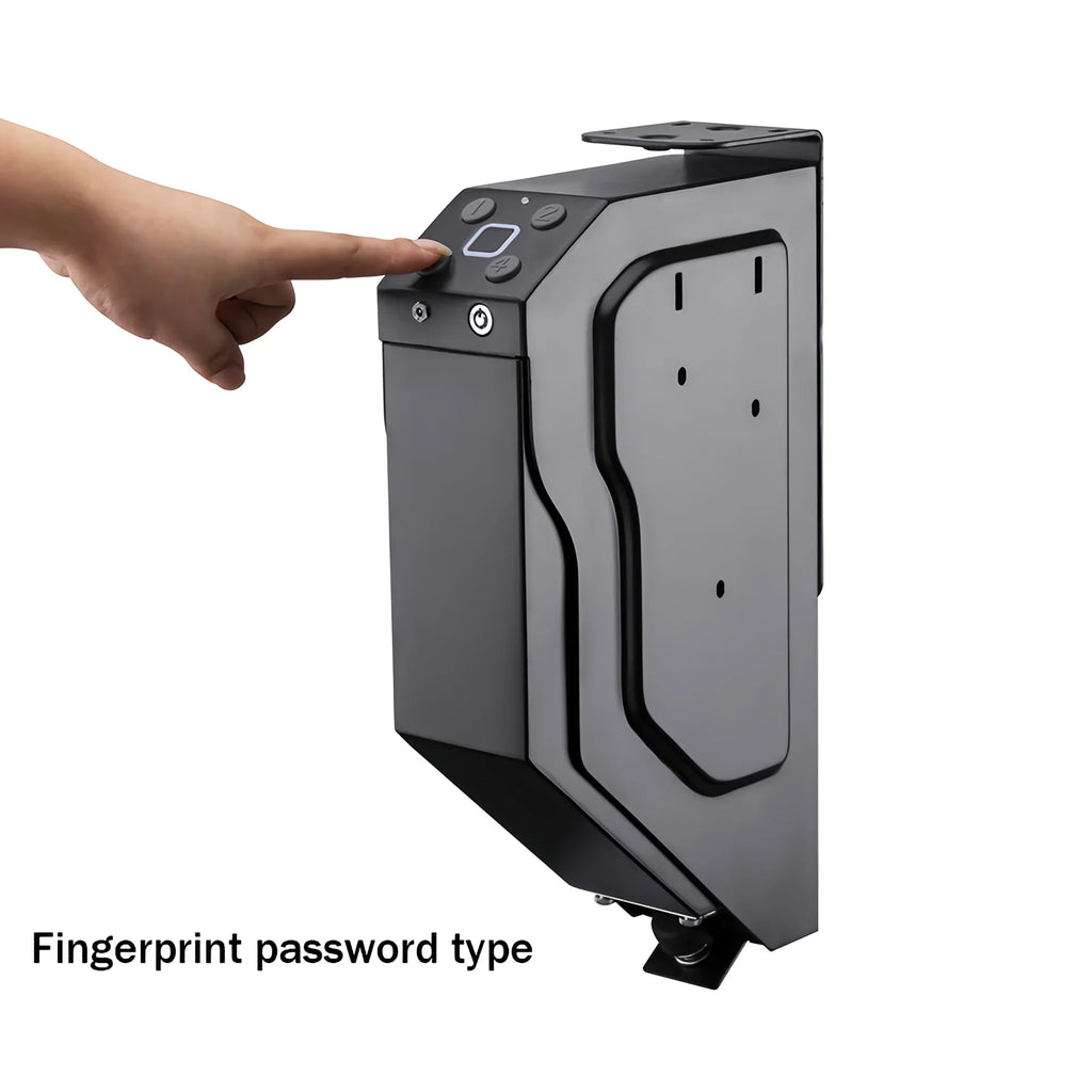 Gun Safes Pistol Box Biometric Fingerprint/Password Steel Gun Box Unlock Anti-Burglary with Keys Strongbox For Desk Cabinet