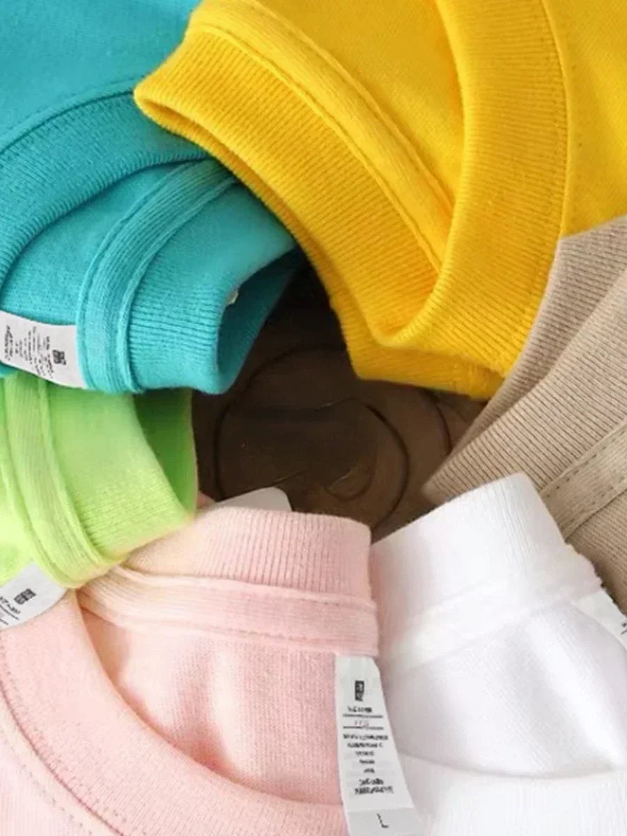 Summer 100% Cotton Women's T-shirt Bottoming Basic Fashionable Lady Short Sleeve Loose Tops Shirts Solid 200g/㎡ Tops