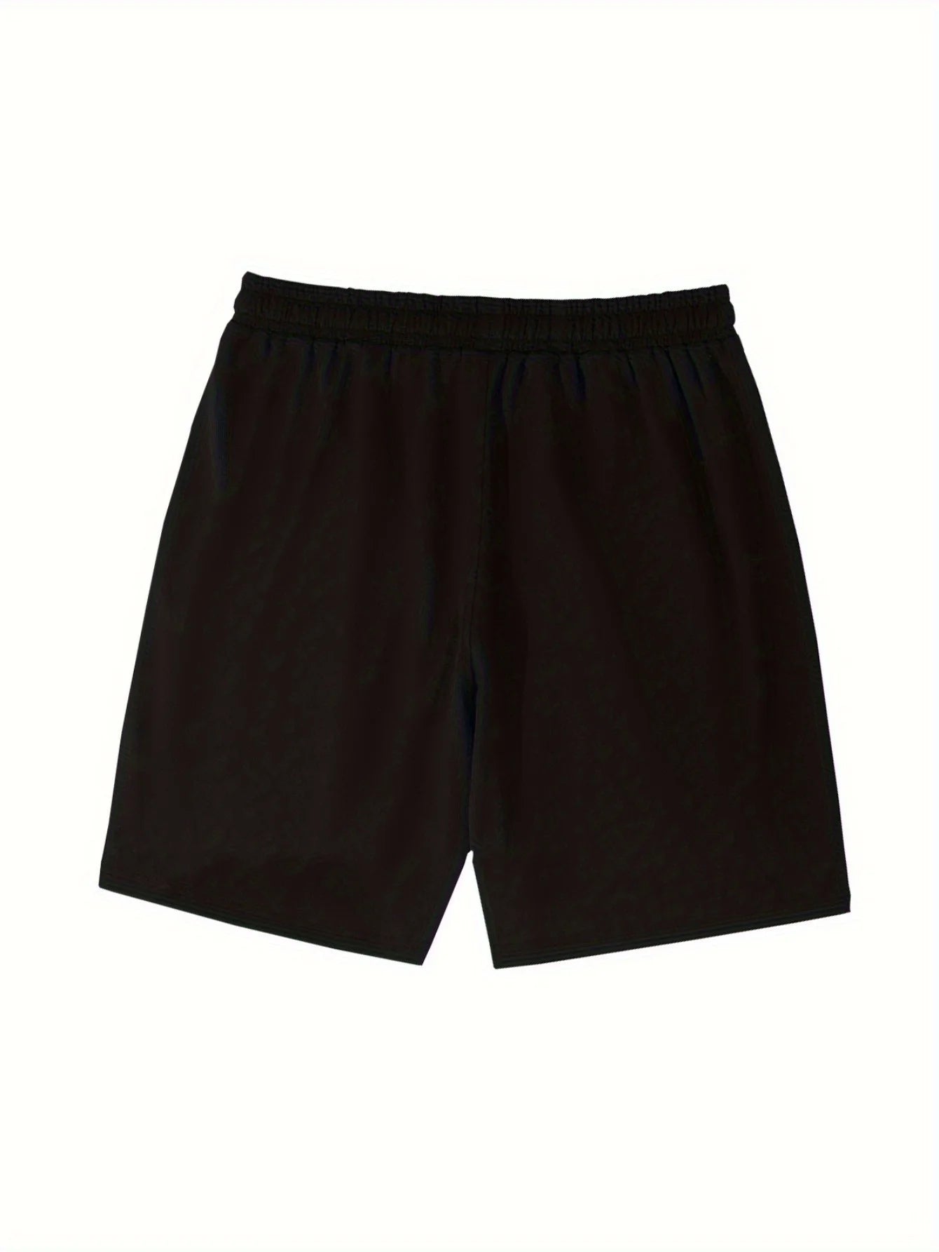 Men's Loose Fit Solid Color Casual Shorts Stylish Versatile Elastic Waist with Drawstring Suitable for Everyday Wear