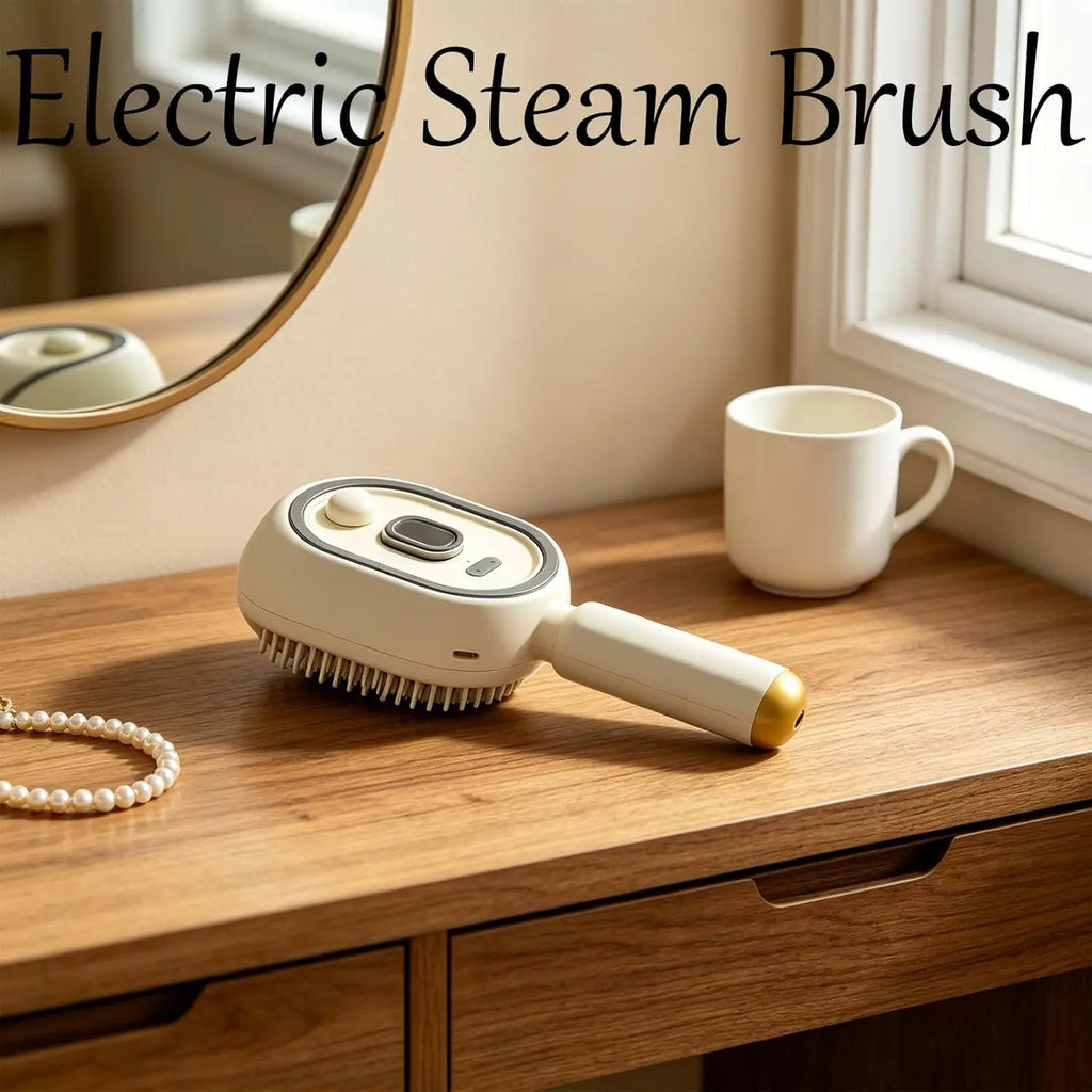 Electric Steam Hair Brush Comb&Mist Function Simultaneously Stronger Ion Technology Less Breakage No Residue for Beautiful Hair