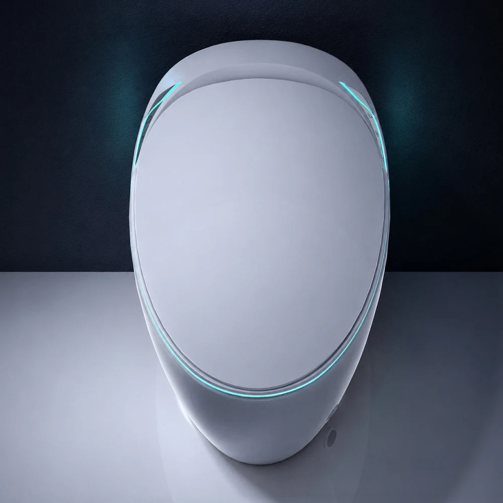 Sanyipace Oval Smart Toilet Spa Bidet Instant Hot Water Rear Feminine Wash Self-cleaning 110V GFCI Full Safety Protection Toilet