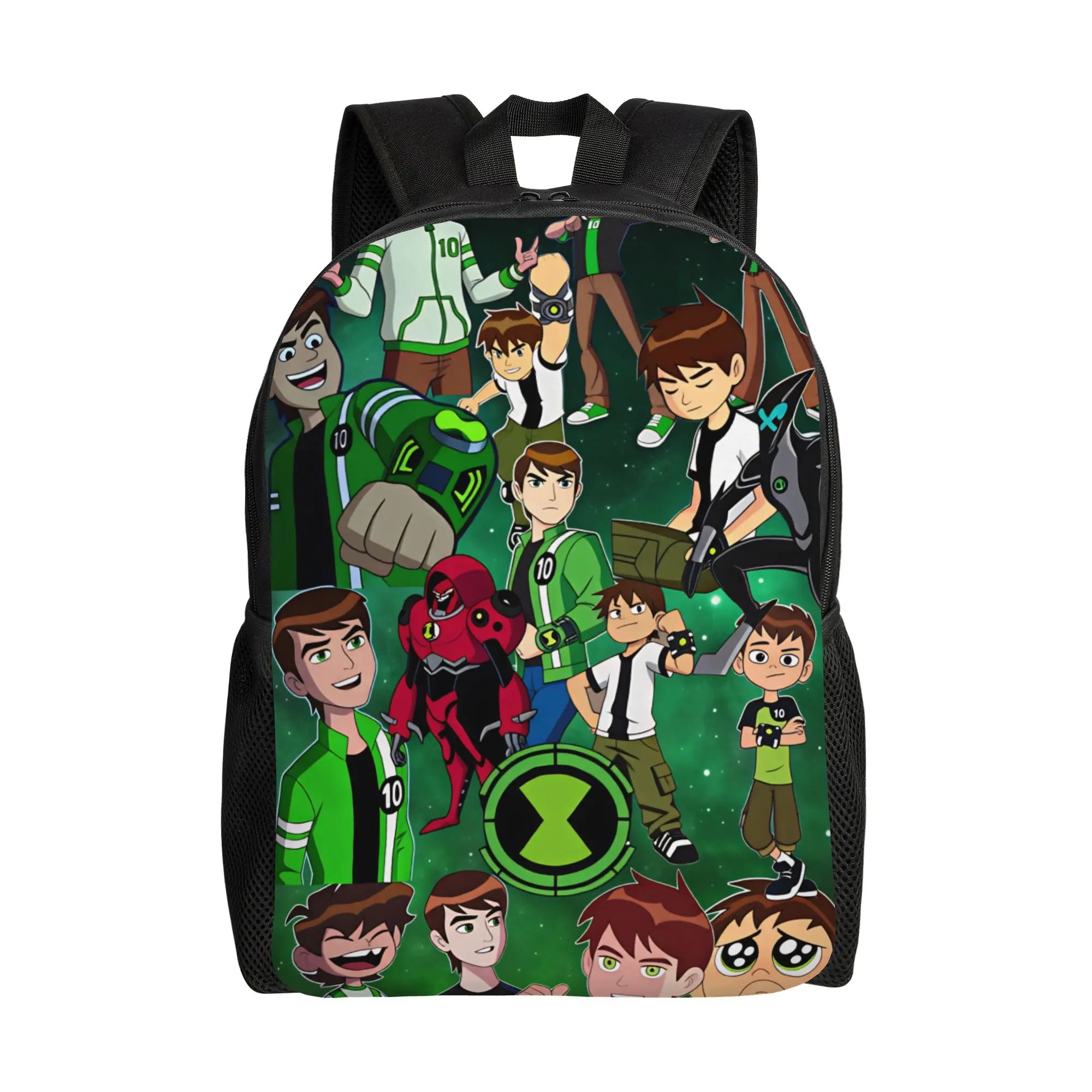 Ben 10 Cartoon Animation Backpack Male  Pattern Backpacks Polyester Kawaii School Bags Daily Designer Rucksack