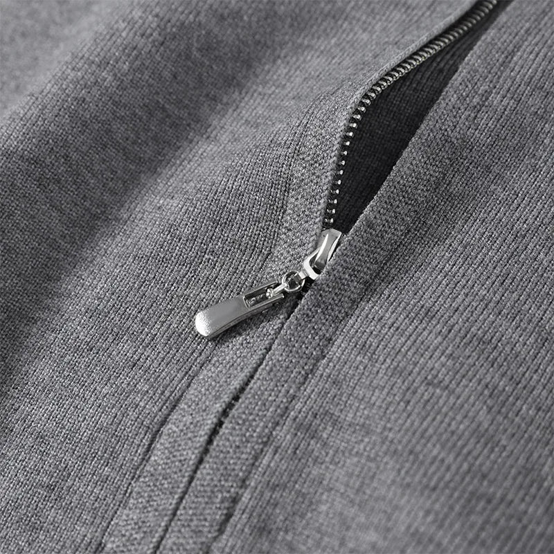 Women's Knitwear Half Turtleneck Double Zipper Knitted Vest Autumn Female Sleeveless Waist Cinching Solid Slim Cardigan New Tops