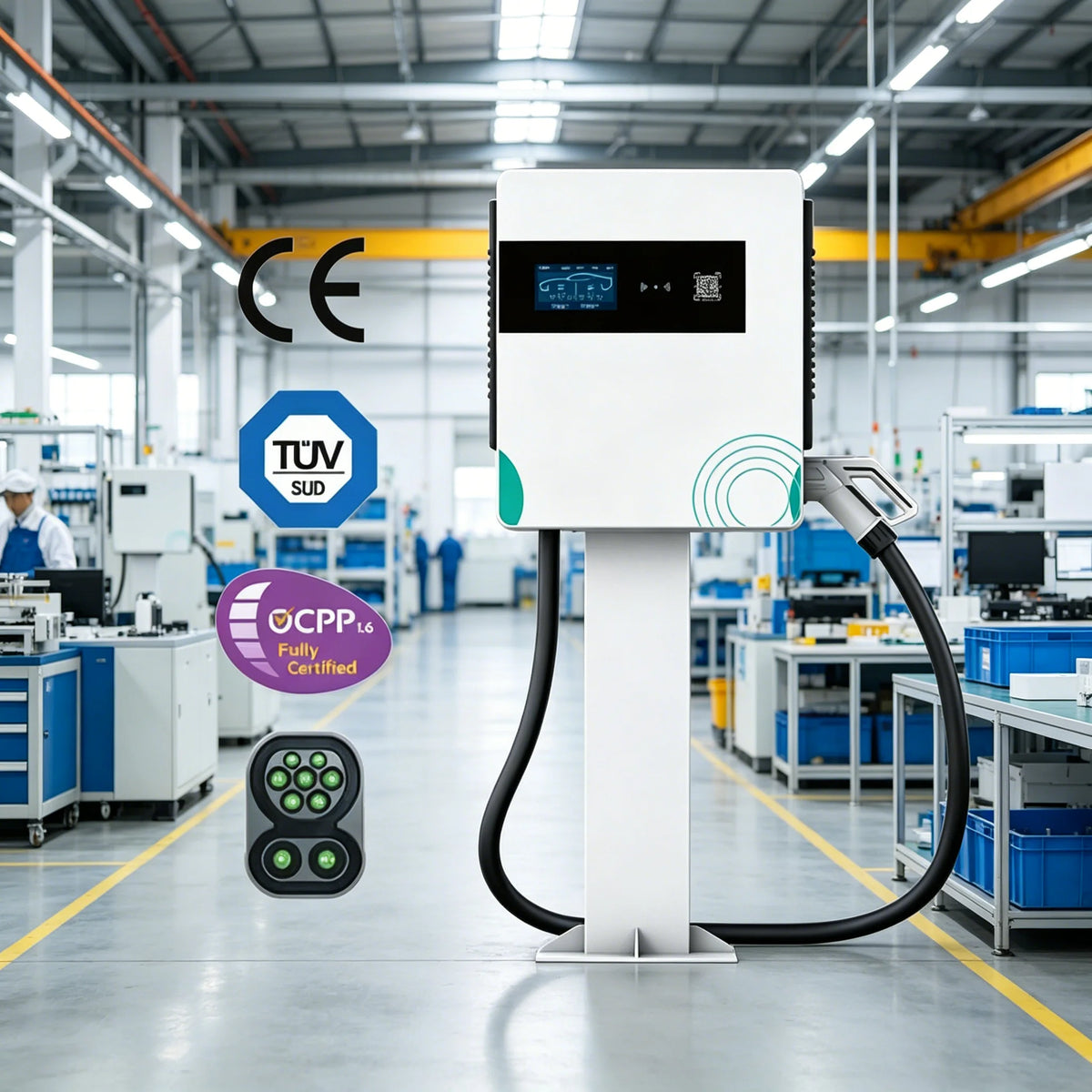 Commercial DC Fast EV Charger 60-240KW, High Power EV Charging Station, Quick Charge, Public & Private Use, Electric Vehicle