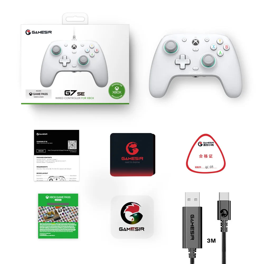 GameSir G7 SE -  Xbox Gaming Controller Wired Gamepad with Hall Effect Sticks for Xbox Series X/ Xbox One