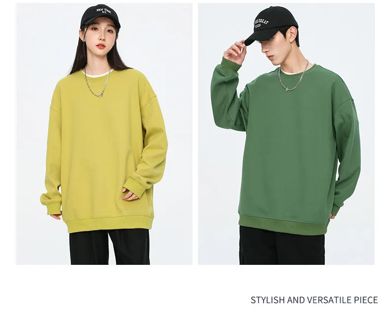 Autumn Oversized Purple Sweatshirts for Women Casual Streetwear Hoodies Women 2024 Female Long Sleeve Crewneck Pullovers Tops